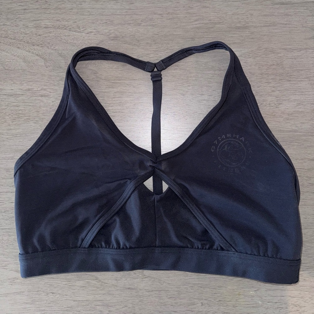 Gymshark Black Sports Bra with Keyhole Design
